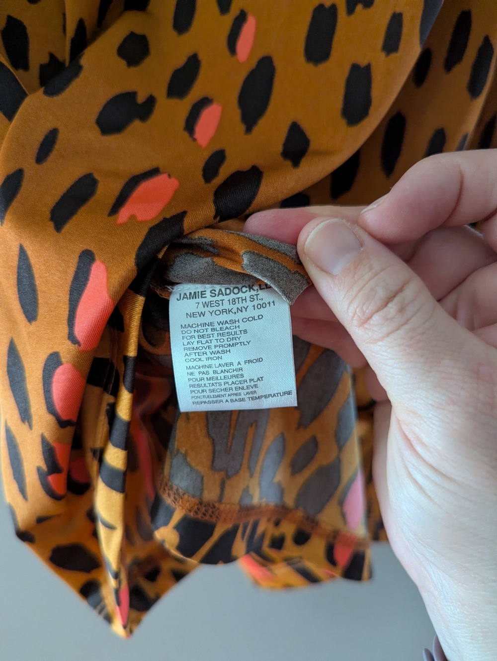 Jamie Sadock Golf Polo Top Animal Print Frenetic NWT Size Large - Picture 5 of 7